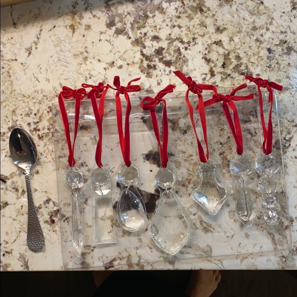 Pottery Barn Glass Ornament set